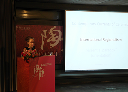 The jury, Linda Sikora was giving a speech on the conference