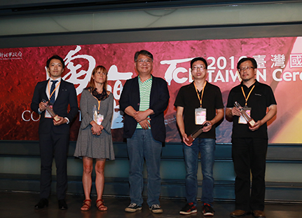 The four finalists and jury, Woo, Kwanho